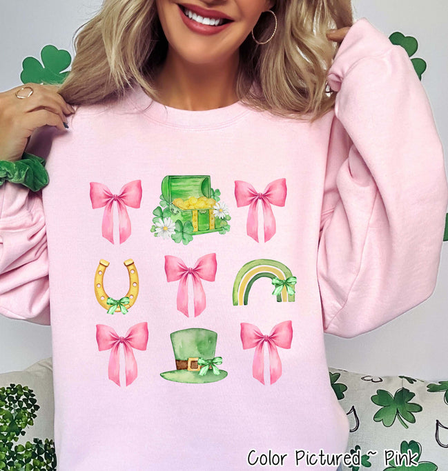 Coquette St Patricks Day Theme Tee or Sweatshirt