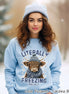 Literally Freezing Highland Cow Winter Tee or Sweatshirt