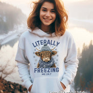 Literally Freezing Highland Cow Winter Tee or Sweatshirt
