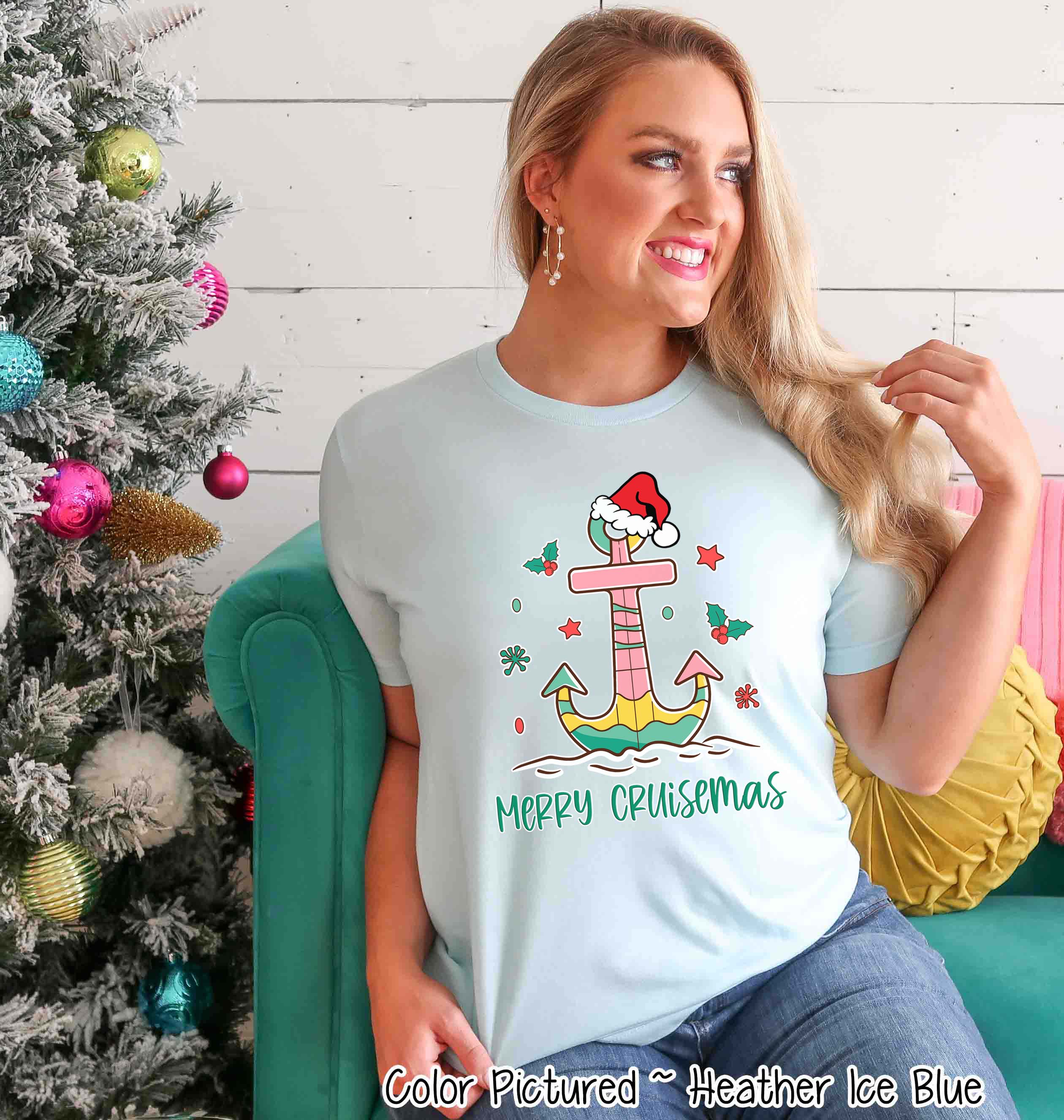 Merry Cruismas Anchor Christmas Cruise Tee or Sweatshirt