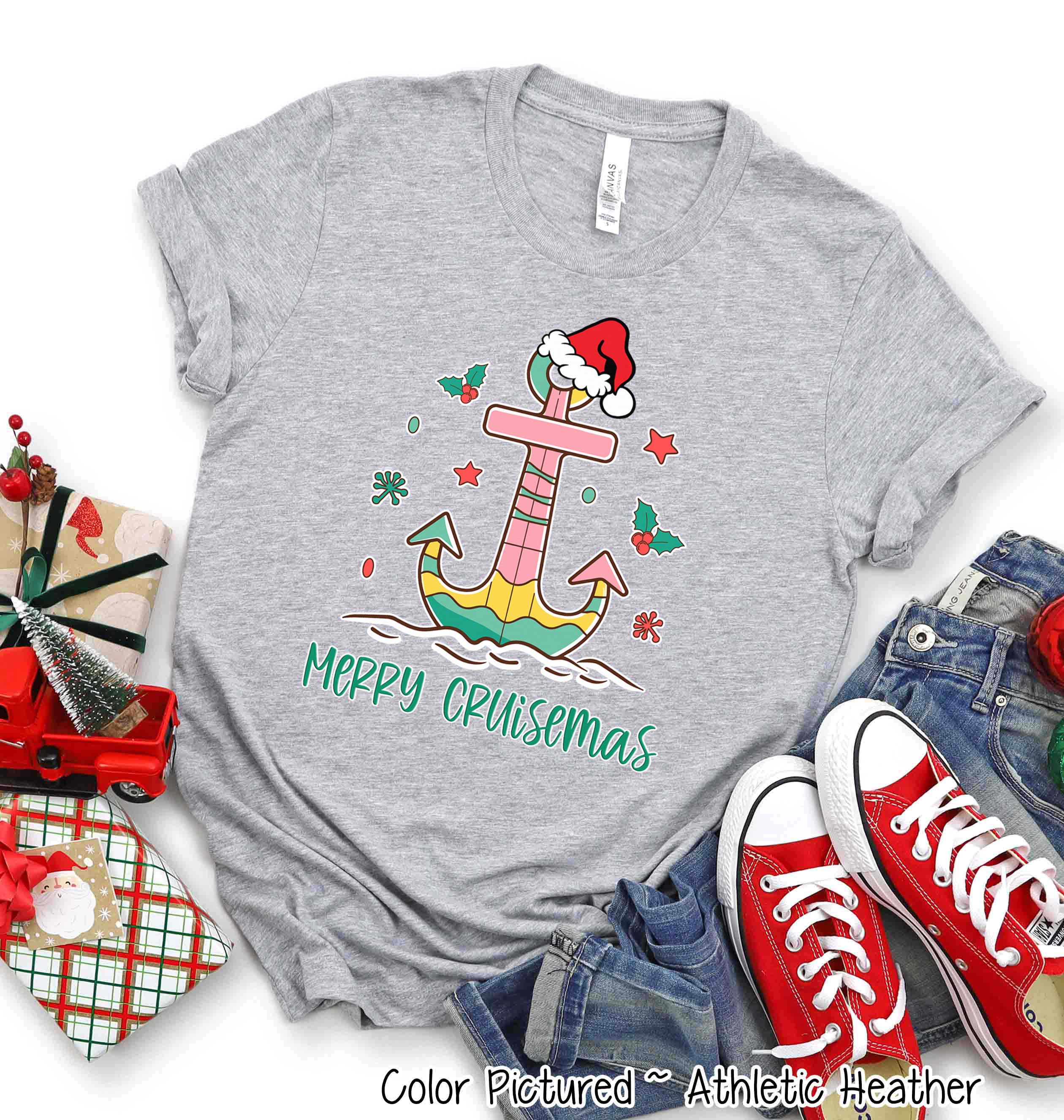 Merry Cruismas Anchor Christmas Cruise Tee or Sweatshirt