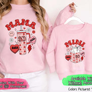 Monogram Mama and Me Drinks Valentine Tee or Sweatshirt