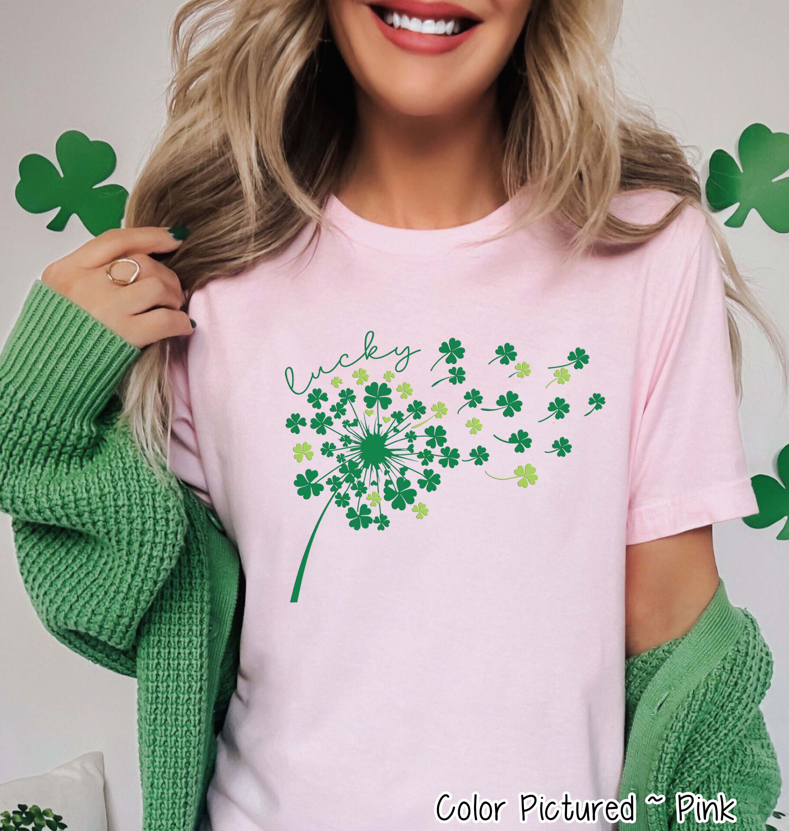 Lucky Dandelion St Patricks Day Tee or Sweatshirt