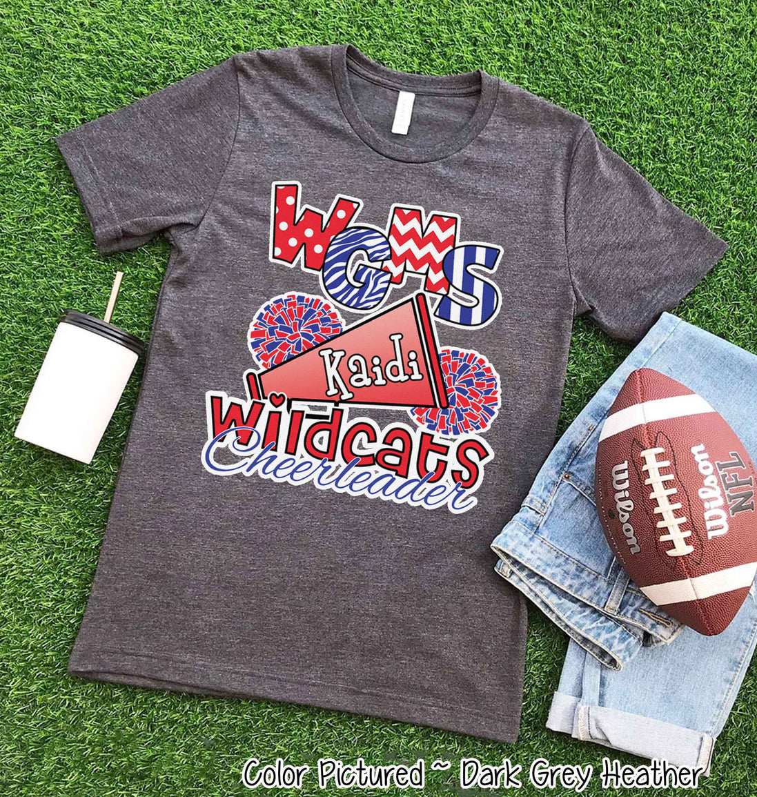 Personalized School Cheerleader Tee