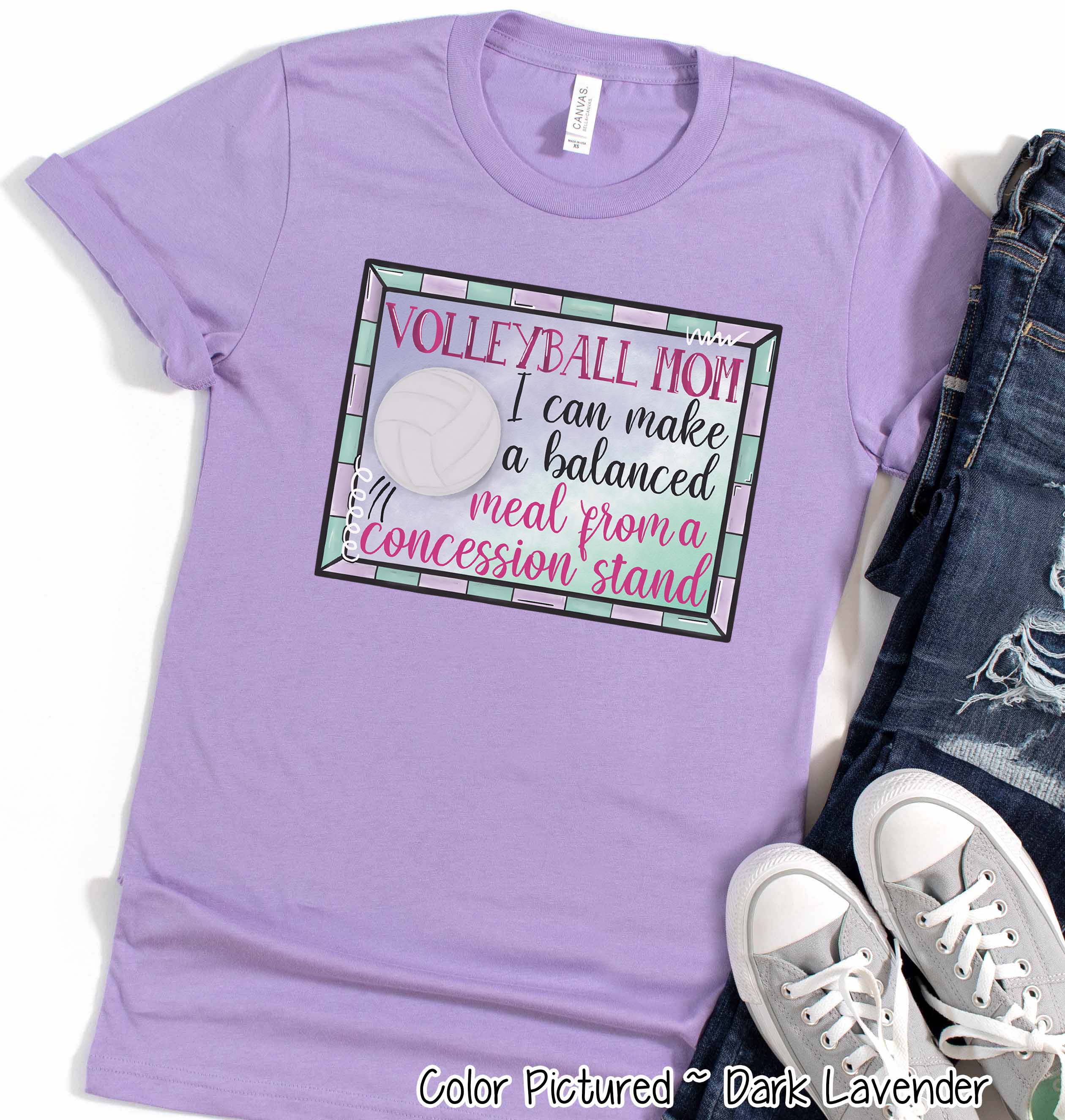 Volleyball Mom I Can Make a Balanced Dinner at Concessions Tee