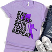 Personalized Eat Sleep Spin Toss Repeat Color Guard Tee