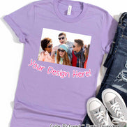 Custom Print Bella Canvas Bulk ~ 1 Sided Crew Neck