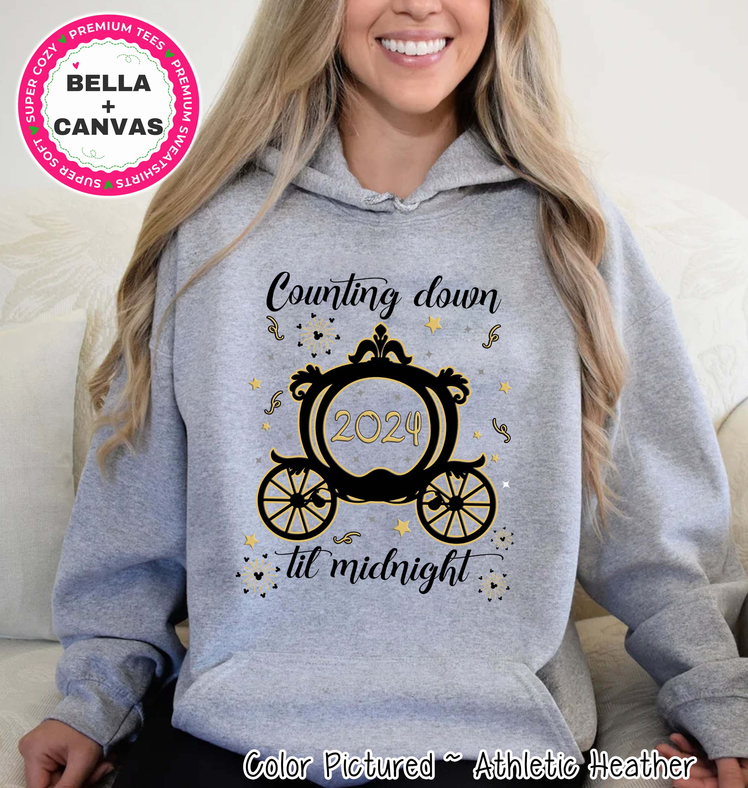 Disney Carriage Counting Down Till Midnight New Year Tee or Sweatshirt