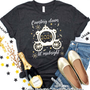 Disney Carriage Counting Down Till Midnight New Year Tee or Sweatshirt