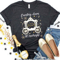 Disney Carriage Counting Down Till Midnight New Year Tee or Sweatshirt
