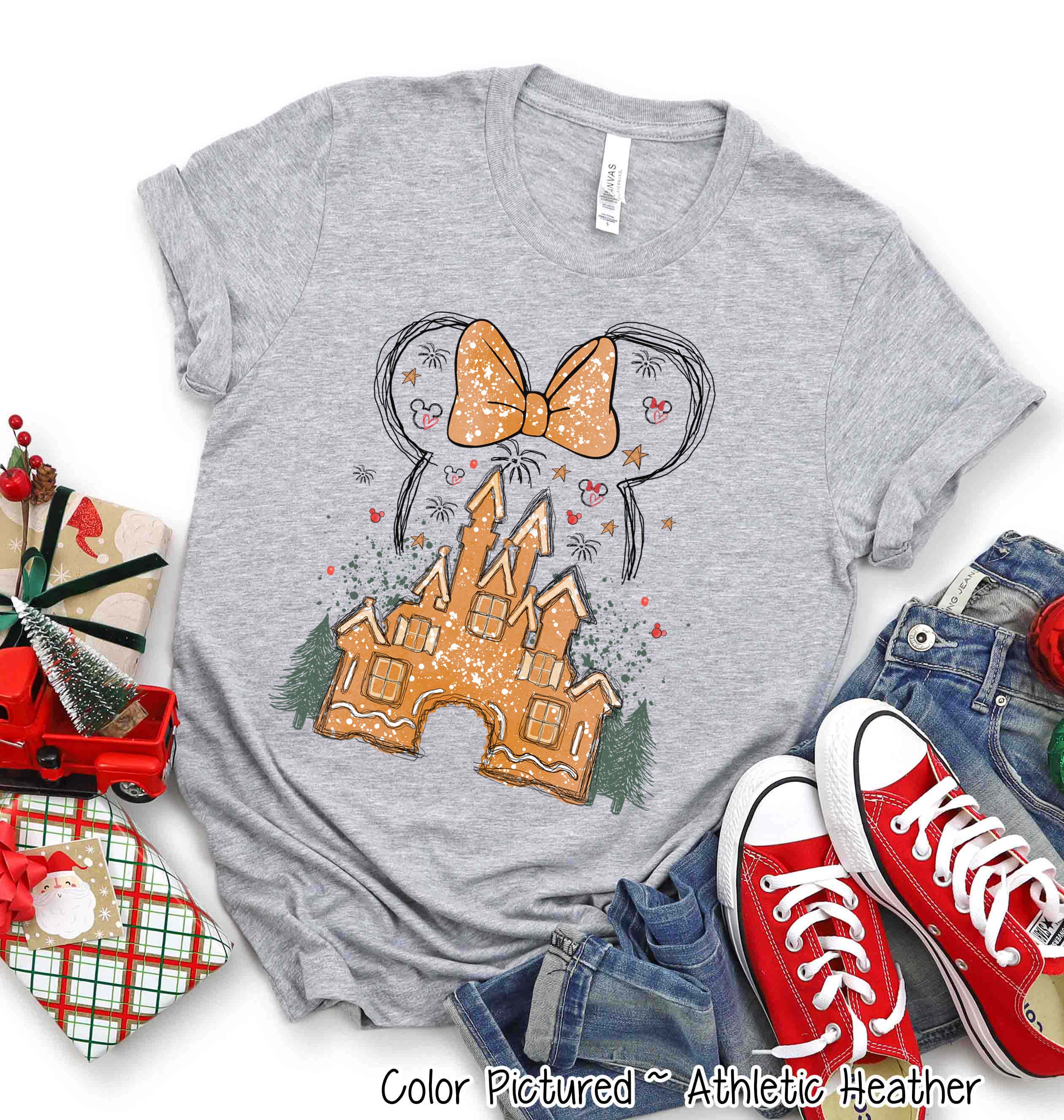 Disney Gingerbread Castle Christmas Tee or Sweatshirt