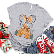Disney Gingerbread Castle Christmas Tee or Sweatshirt