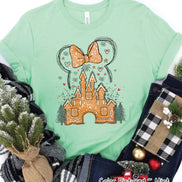 Disney Gingerbread Castle Christmas Tee or Sweatshirt