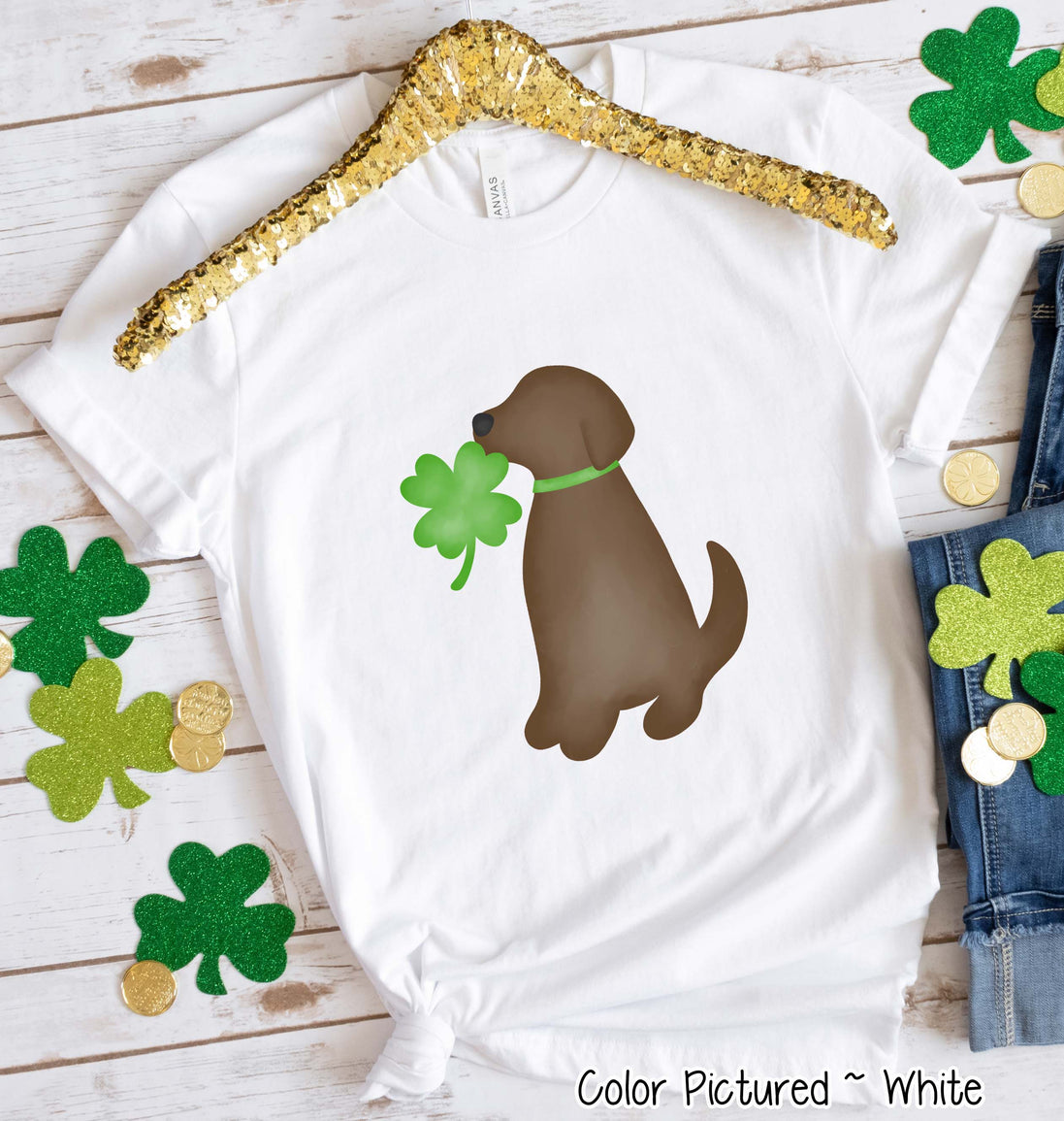 Brown Lab St Patricks Day Tee