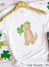 Yellow Lab Girl with Bow St Patricks Day Tee