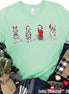 Christmas Dalmatians with Santa Hats Tee or Sweatshirt