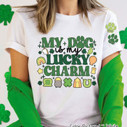 Personalized My Dog Is My Lucky Charm St Patricks Day Tee or Sweatshirt