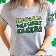 Personalized My Dog Is My Lucky Charm St Patricks Day Tee or Sweatshirt