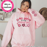 My Dog is My Valentine with Dog Name on Sleeve Tee or Sweatshirt