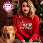 Merry Woofmas Cute Christmas Dog Tee or Sweatshirt