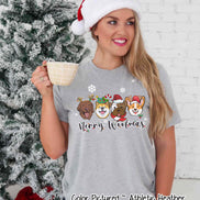 Merry Woofmas Cute Christmas Dog Tee or Sweatshirt