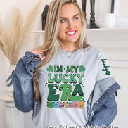 In My Lucky Era with Sleeve Print St Patricks Day Tee or Sweatshirt