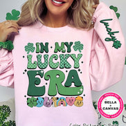 In My Lucky Era with Sleeve Print St Patricks Day Tee or Sweatshirt