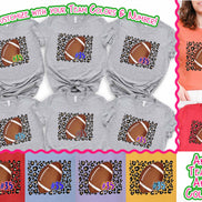 Personalized Leopard Football Number Game Day Fan Tee
