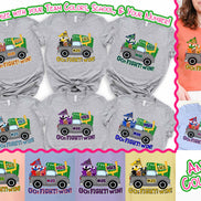 Personalized Cute Football Truck Game Day Fan Tee