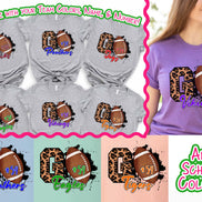 Personalized Leopard GO Football Game Day Fan Tee