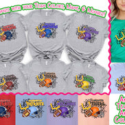 Personalized Leopard Football Game Day Fan Tee