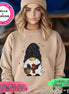 Monogram Gnome with Crossbody and Cup Winter Tee or Sweatshirt