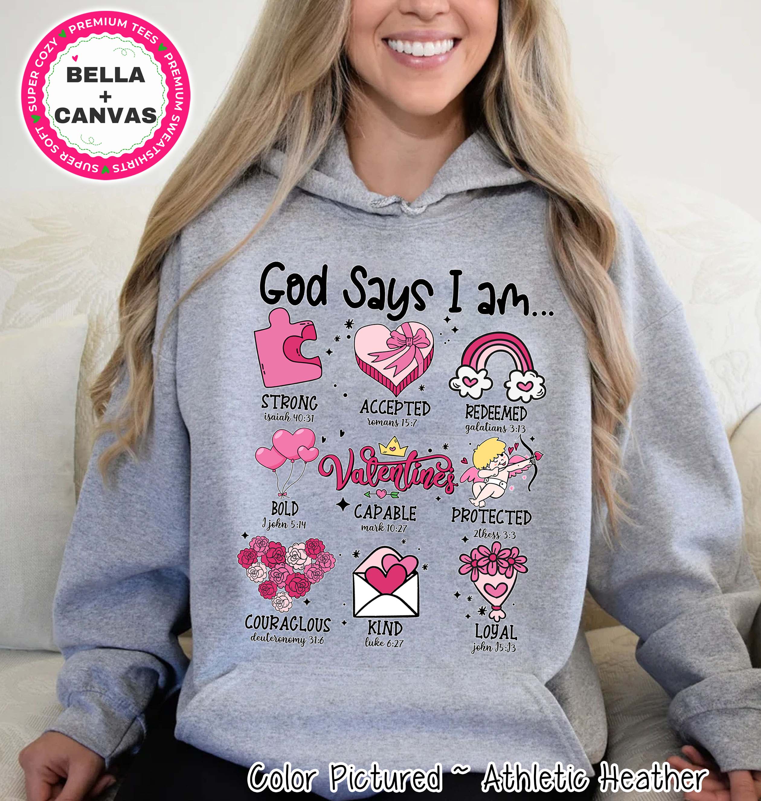 God Says I AM Icons Valentine Tee or Sweatshirt