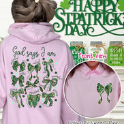 God Says Coquette 2 Sided St Patricks Day Tee or Sweatshirt