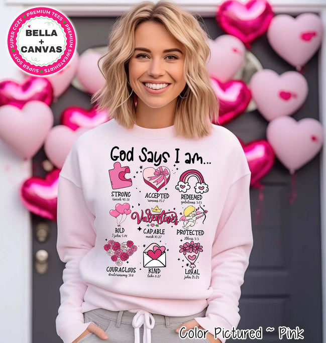 God Says I AM Icons Valentine Tee or Sweatshirt