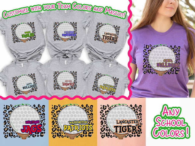 Personalized Leopard Golf Fan Tee