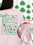 Lucky Day Coquette 2 Sided St Patricks Day Tee or Sweatshirt