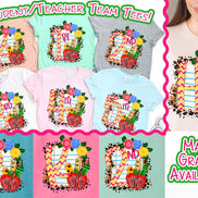 Monogram Pink Chevron School Grade Tee