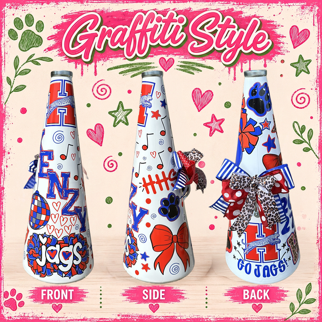 Custom Spirit 24" Megaphone Design & Wrap Service