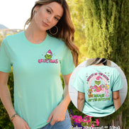 Grinch Christmas Bougie 2 Sided Tee or Sweatshirt