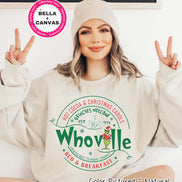 Whoville Bed & Breakfast Grinch Christmas Tee or Sweatshirt
