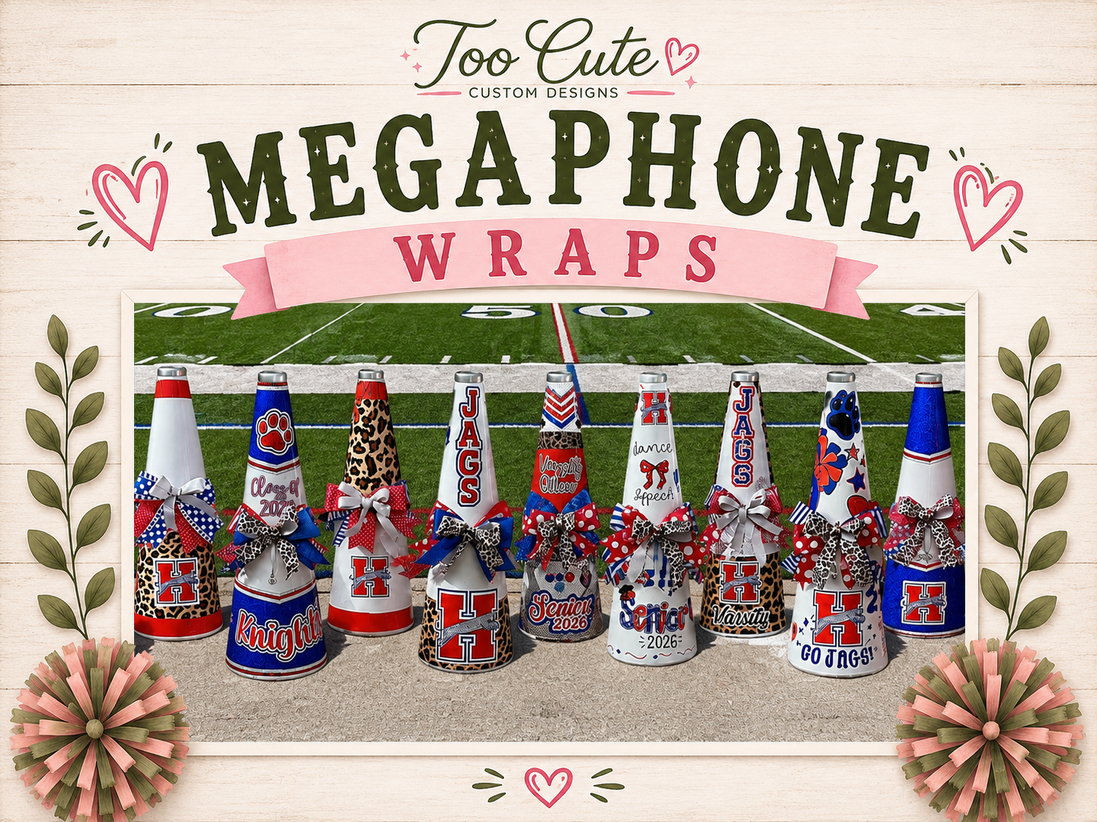 Custom Spirit 24" Megaphone Design & Wrap Service