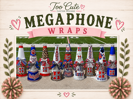Custom Spirit 24" Megaphone Design & Wrap Service