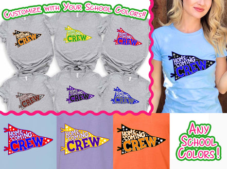 Custom Homecoming Crew Pennant Tee