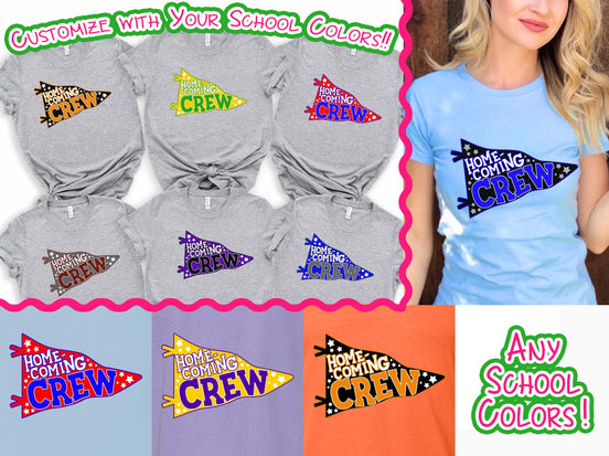 Custom Homecoming Crew Pennant Tee
