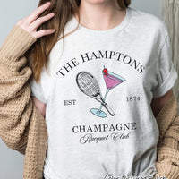 The Hamptons Champagne Racquet Club Tee or Sweatshirt