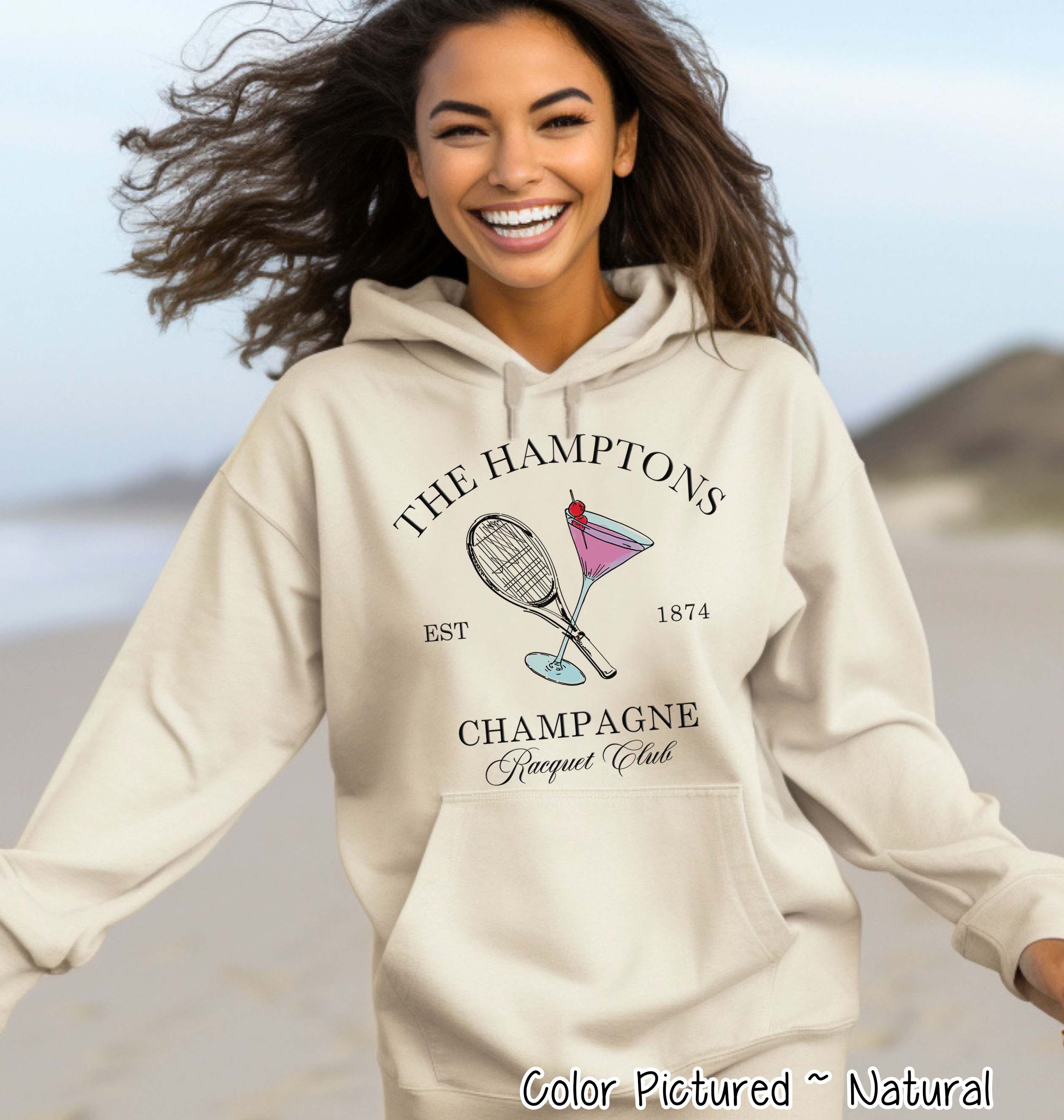 The Hamptons Champagne Racquet Club Tee or Sweatshirt