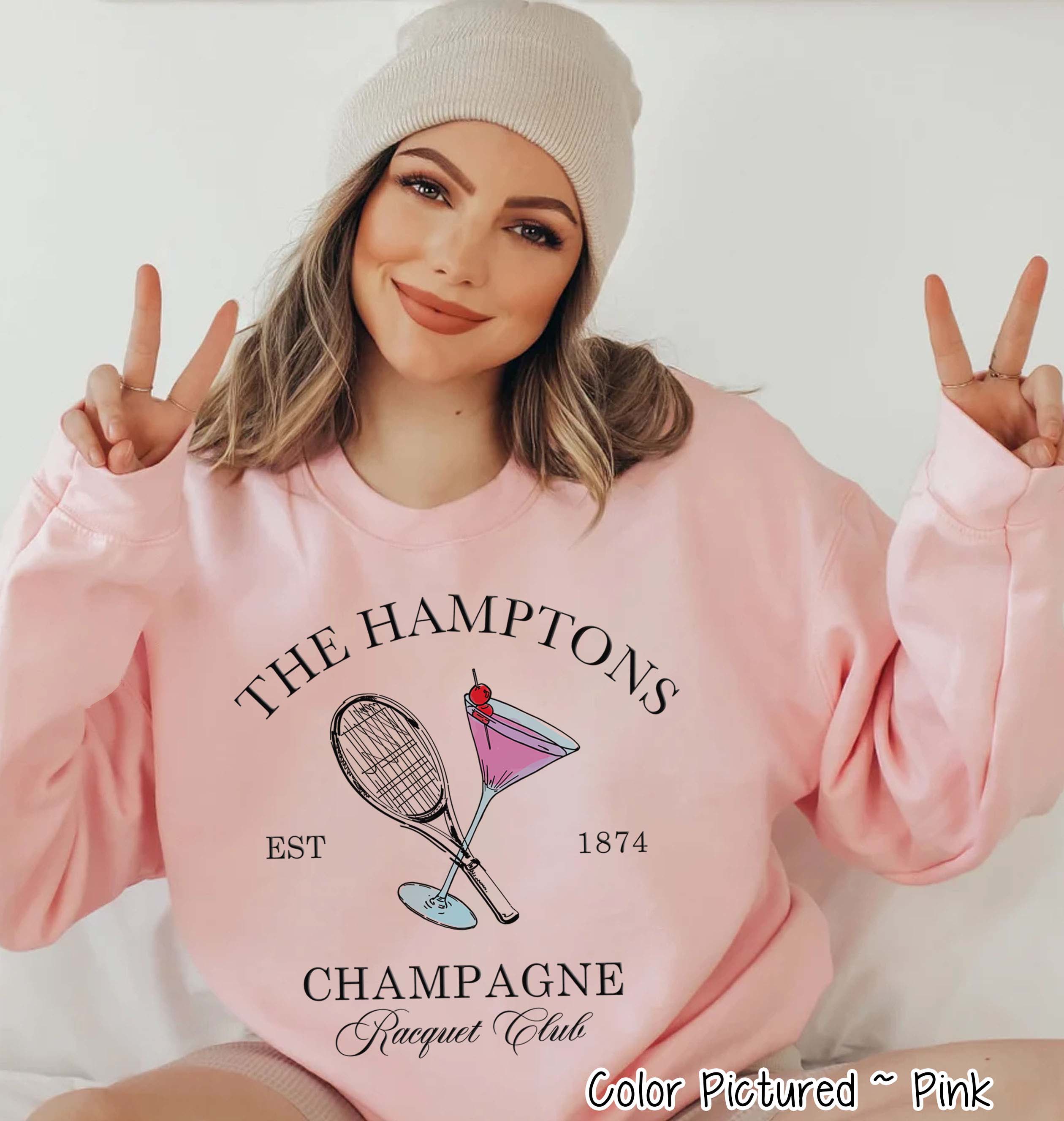 The Hamptons Champagne Racquet Club Tee or Sweatshirt