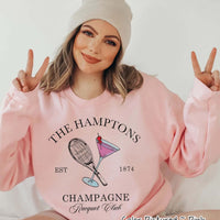 The Hamptons Champagne Racquet Club Tee or Sweatshirt