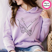 Personalized Holding Hands Couple Valentine Tee or Sweatshirt